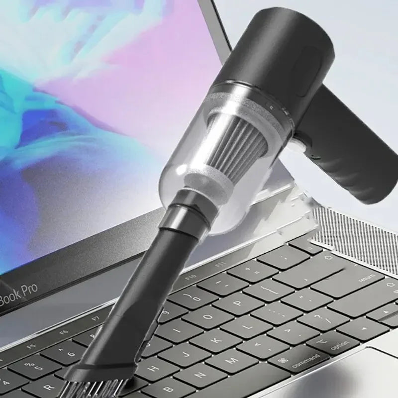 Trådlös bil Dammsugare USB-laddning 1200mAh Bärbar rengöringsapparat Mini Våt och kemtvätt Hushåll 9,000Pa