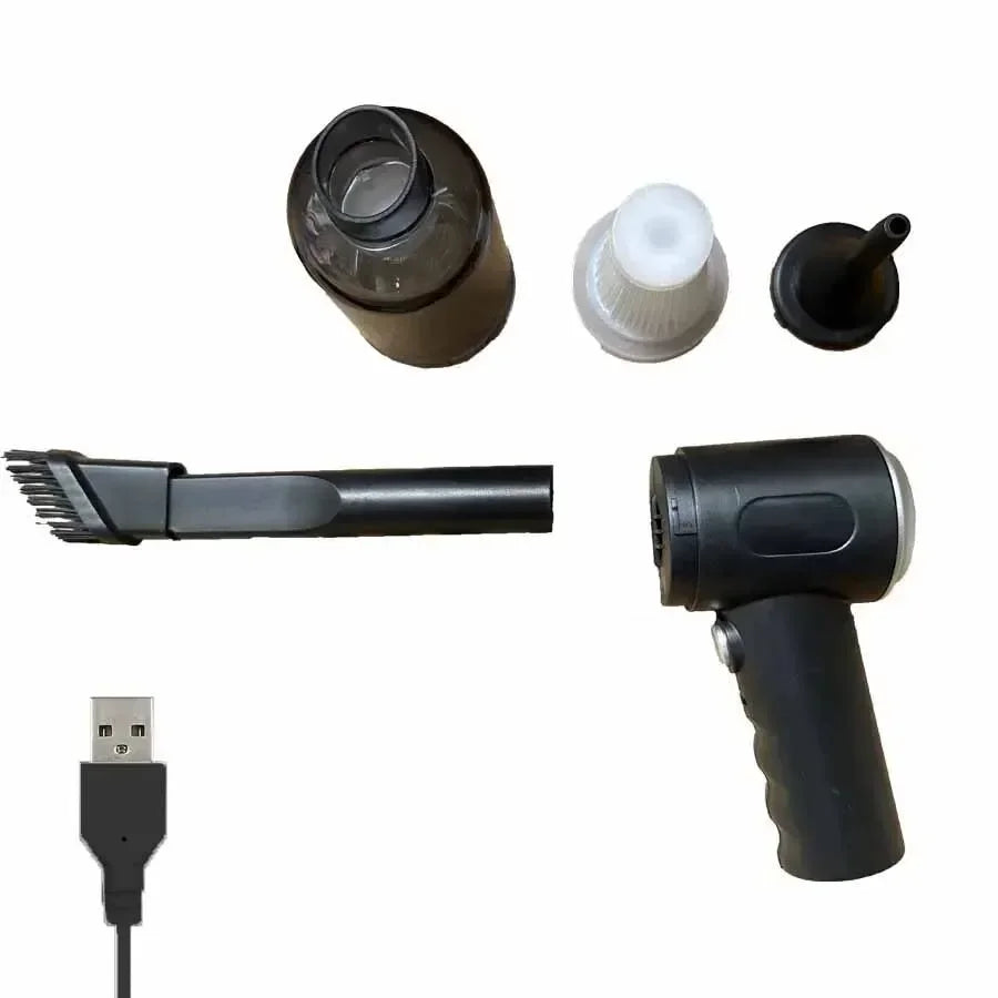 Trådlös bil Dammsugare USB-laddning 1200mAh Bärbar rengöringsapparat Mini Våt och kemtvätt Hushåll 9,000Pa
